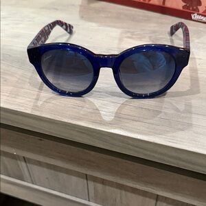 Gucci Blue and Red Round Sunglasses
